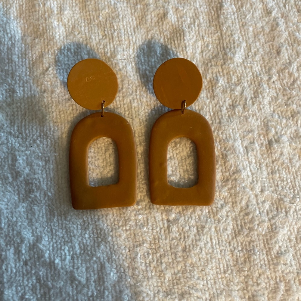 Brown Geometric Earrings